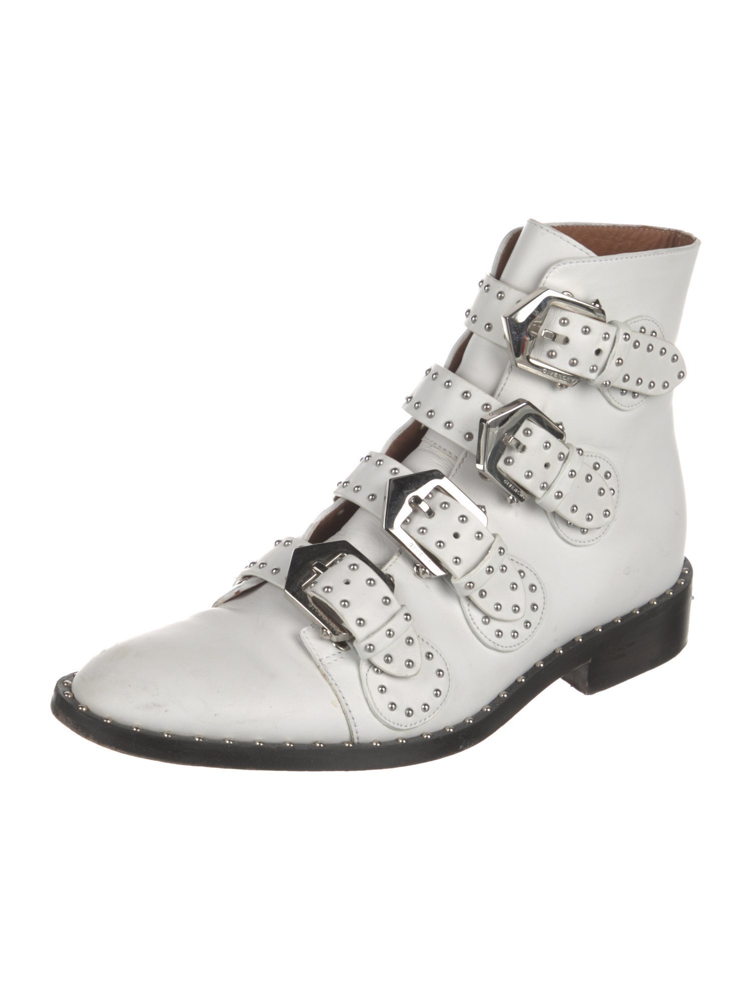Givenchy Leather Studded Accents Combat Boots
