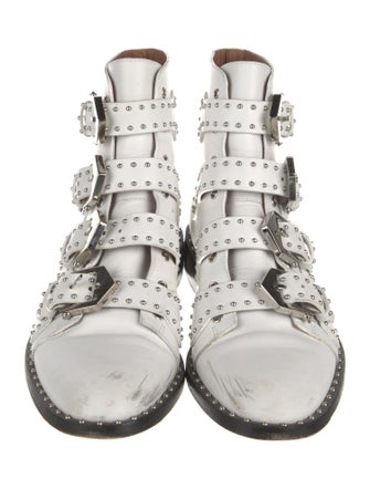 Givenchy Leather Studded Accents Combat Boots