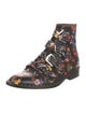Givenchy Leather Floral Print Combat Boots