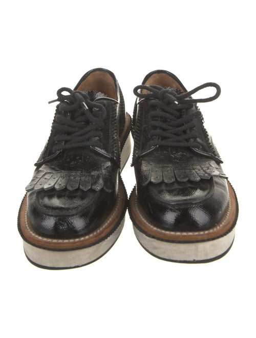 Givenchy Patent Leather Fringe Trim Accent Oxfords