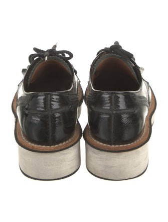 Givenchy Patent Leather Fringe Trim Accent Oxfords