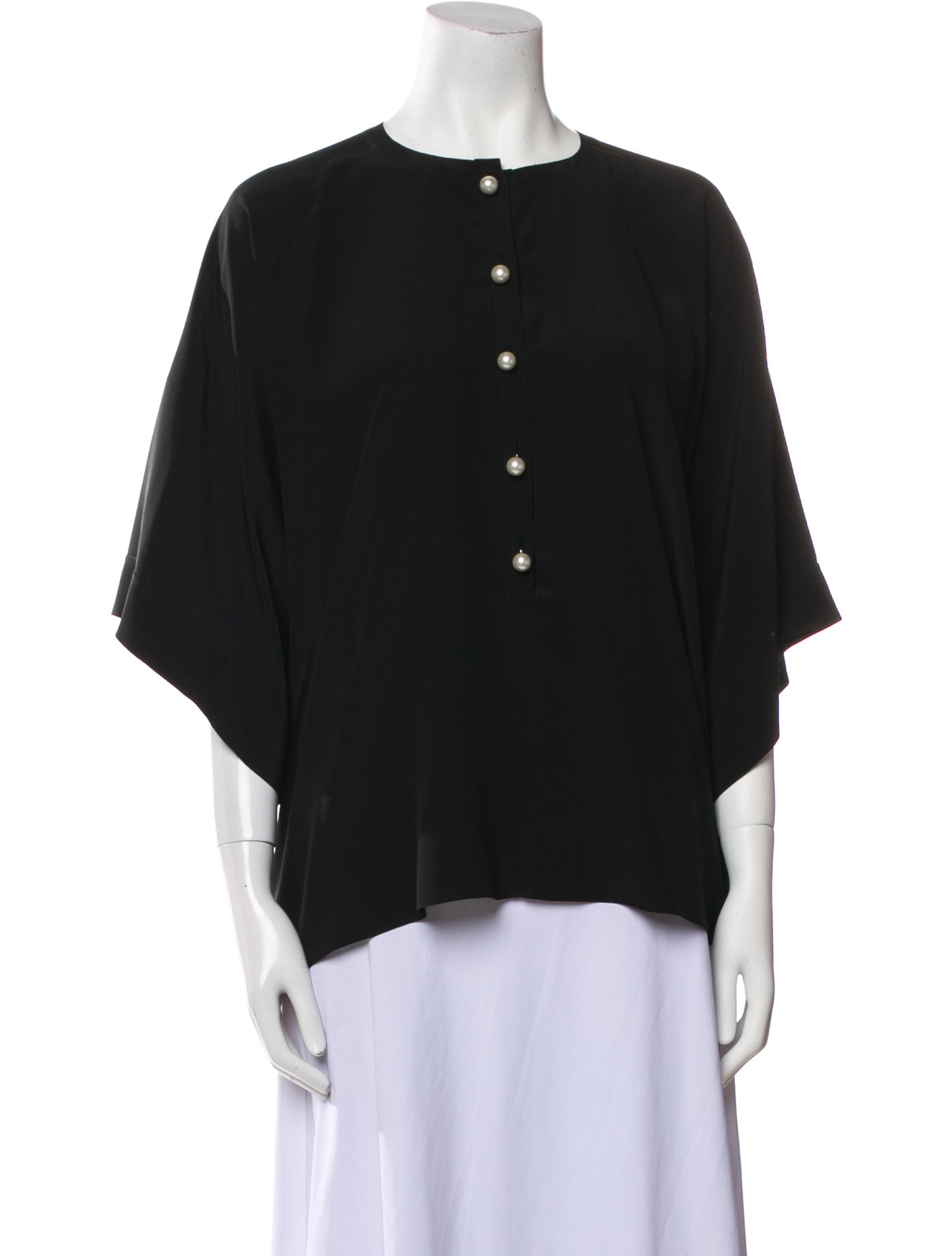Givenchy Silk Crew Neck Blouse