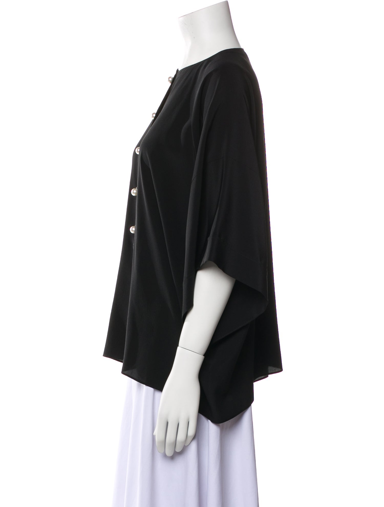Givenchy Silk Crew Neck Blouse