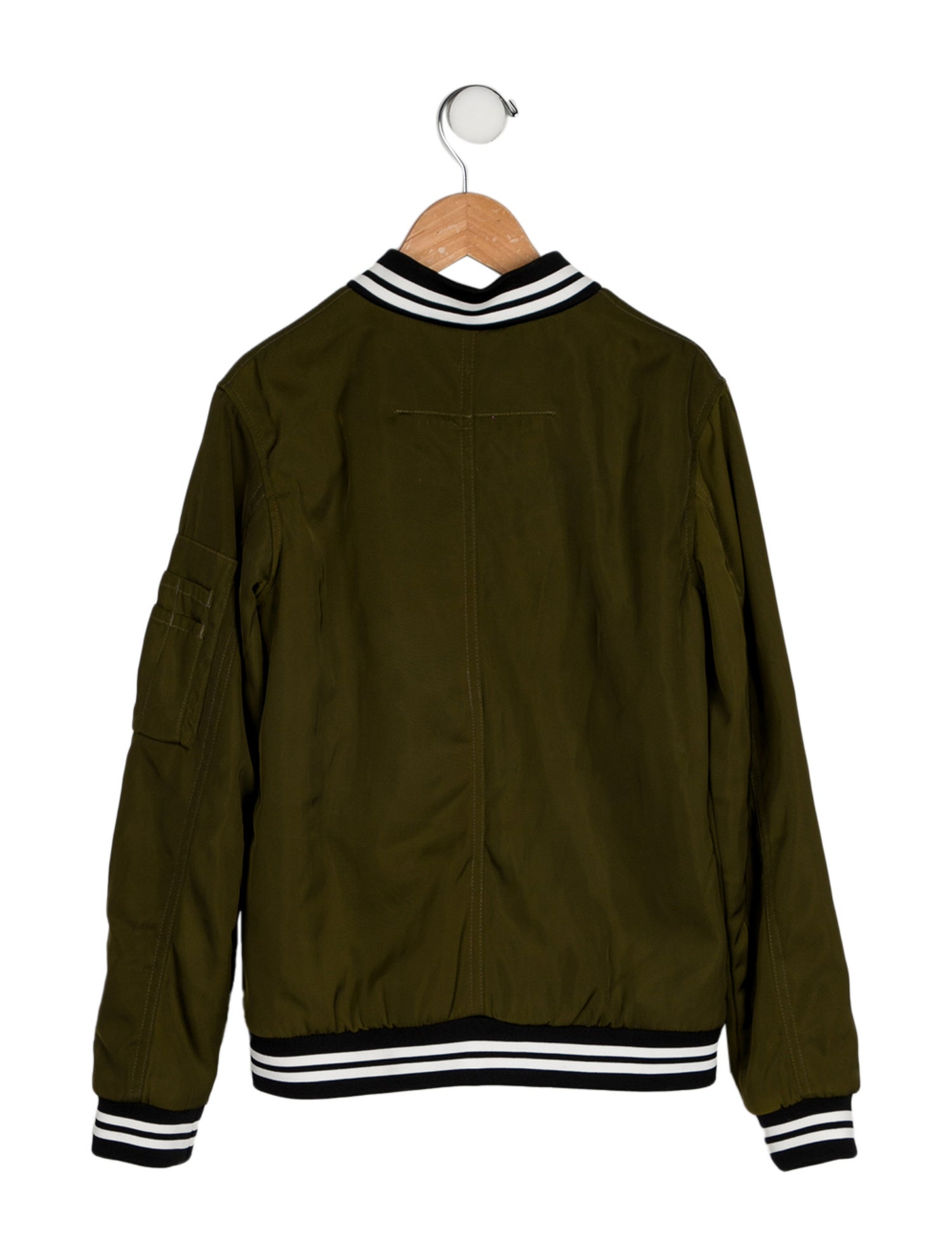 Givenchy Solid Zip Up Bomber Jacket