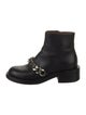 Givenchy Leather Chain-Link Accents Combat Boots