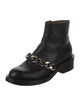 Givenchy Leather Chain-Link Accents Combat Boots