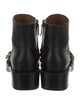 Givenchy Leather Chain-Link Accents Combat Boots