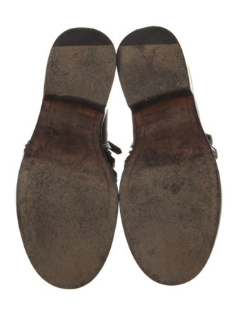 Givenchy Leather Chain-Link Accents Combat Boots