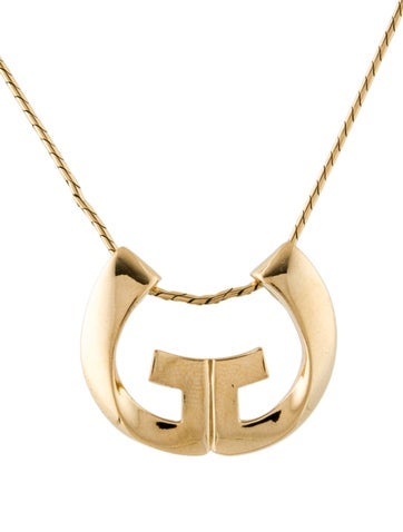 Givenchy Pendant Necklace Vintage Double G