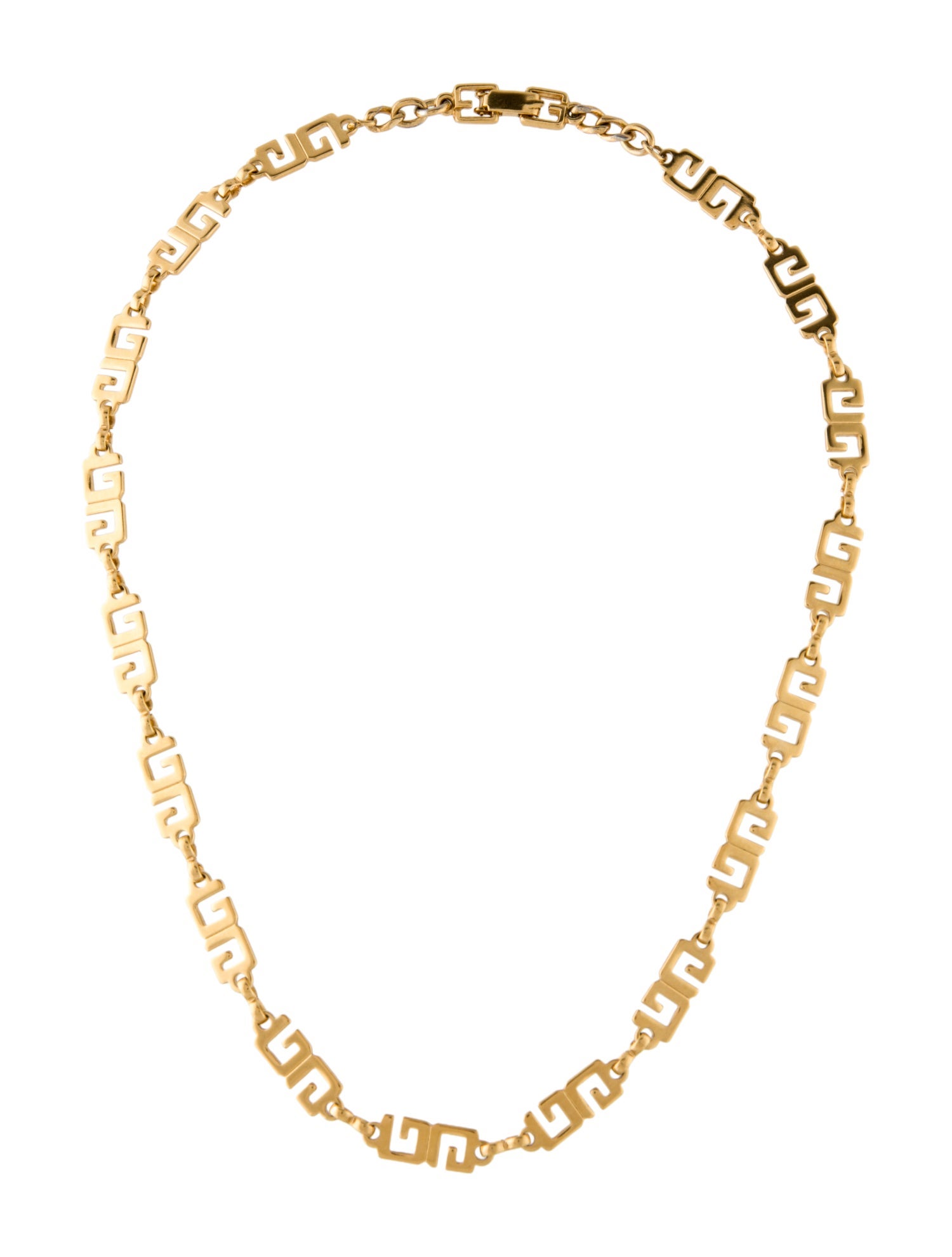 Givenchy Vintage Double G Link Necklace