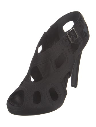 Givenchy Satin Cutout Accent Slingback Pumps