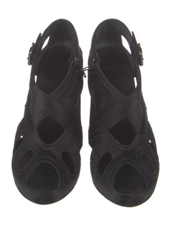 Givenchy Satin Cutout Accent Slingback Pumps