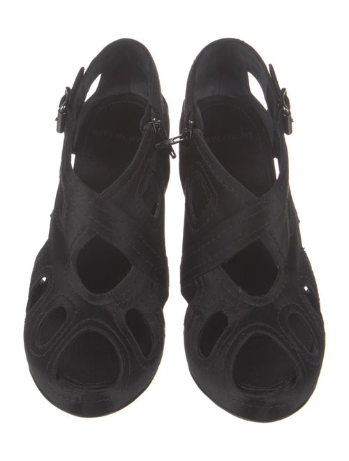 Givenchy Satin Cutout Accent Slingback Pumps