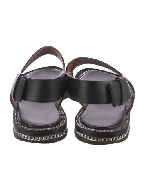 Givenchy Leather Chain-Link Accents Slingback Sandals