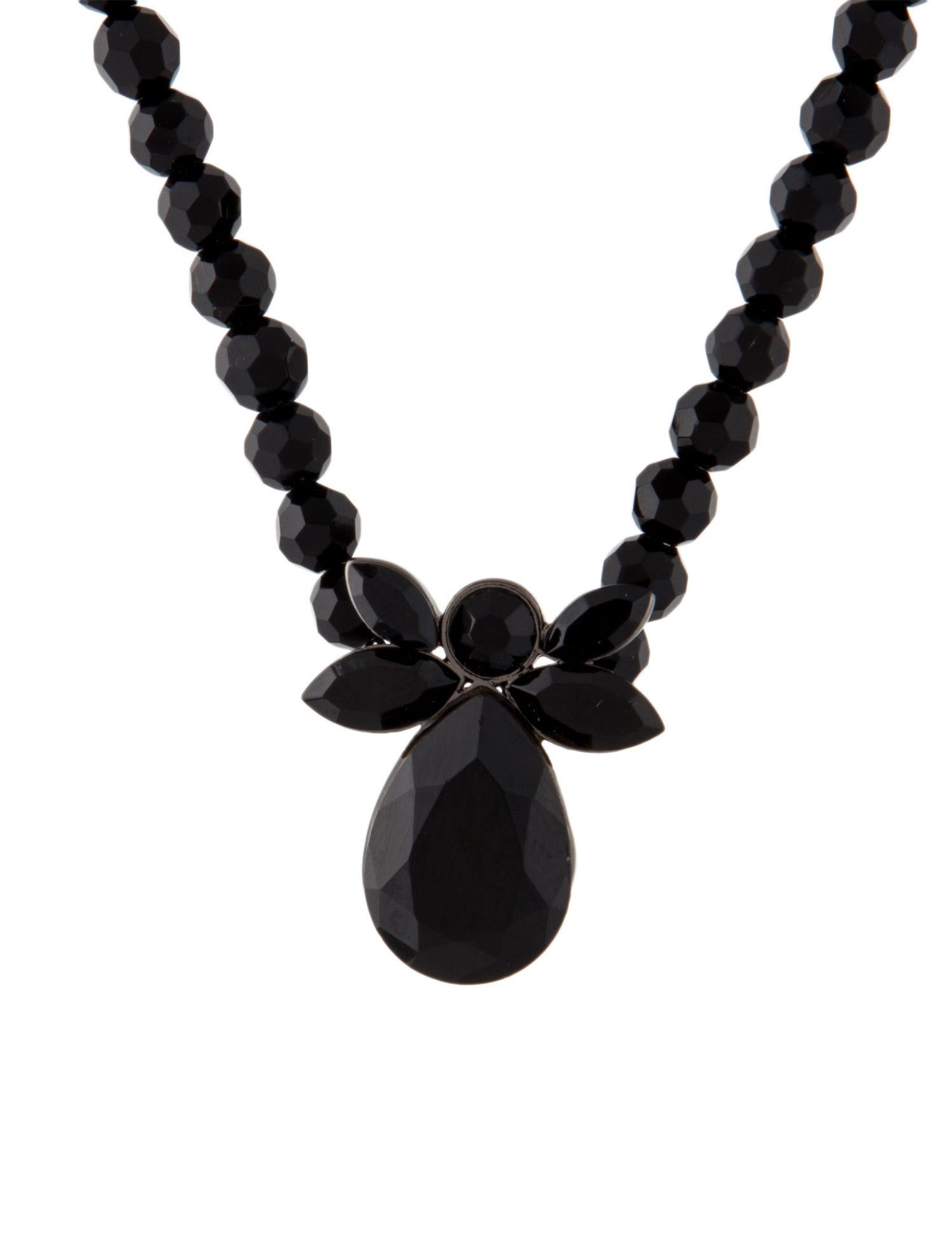 Givenchy Vintage Crystal Bead Pendant Necklace