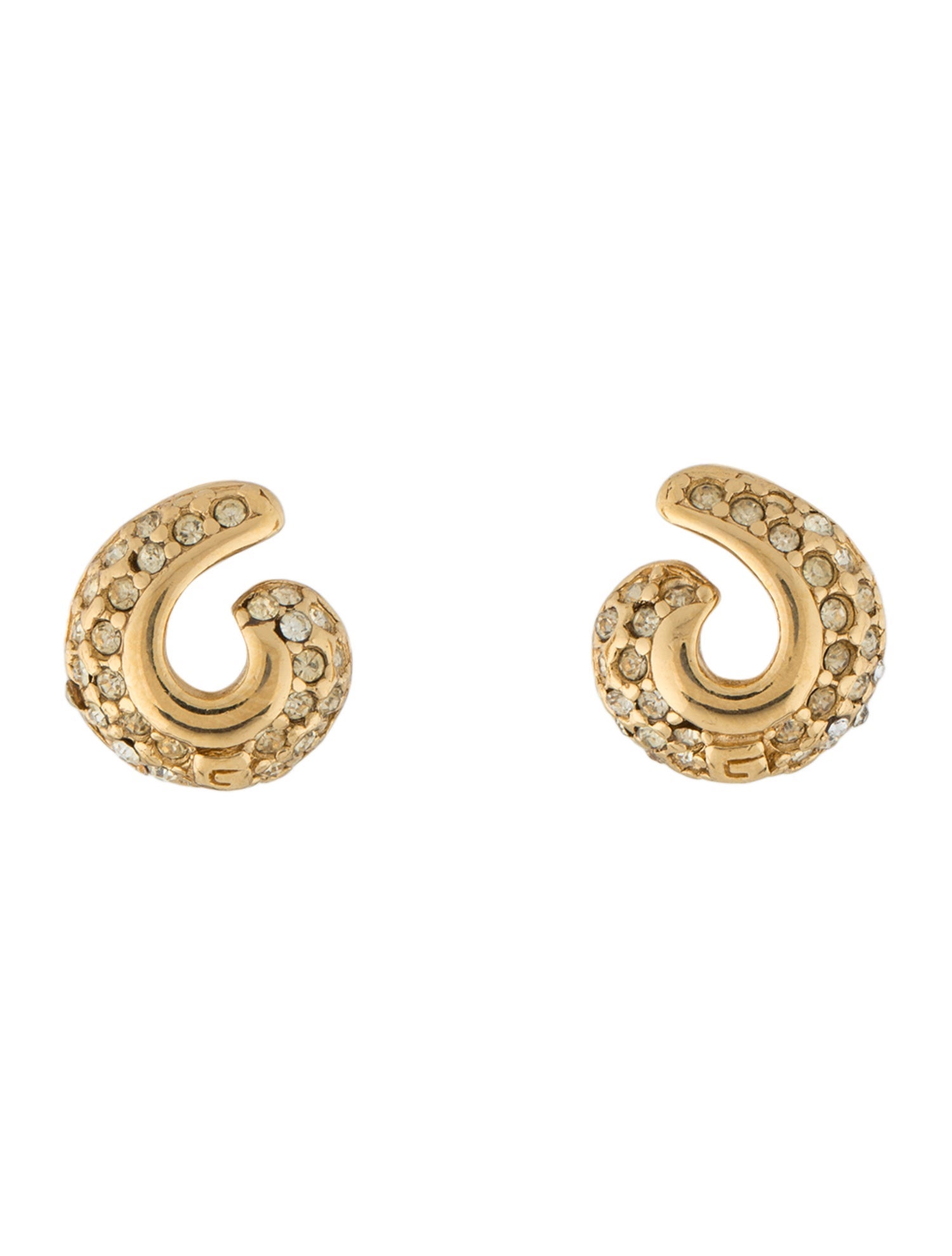 Givenchy Vintage Crystal Clip-On Earrings