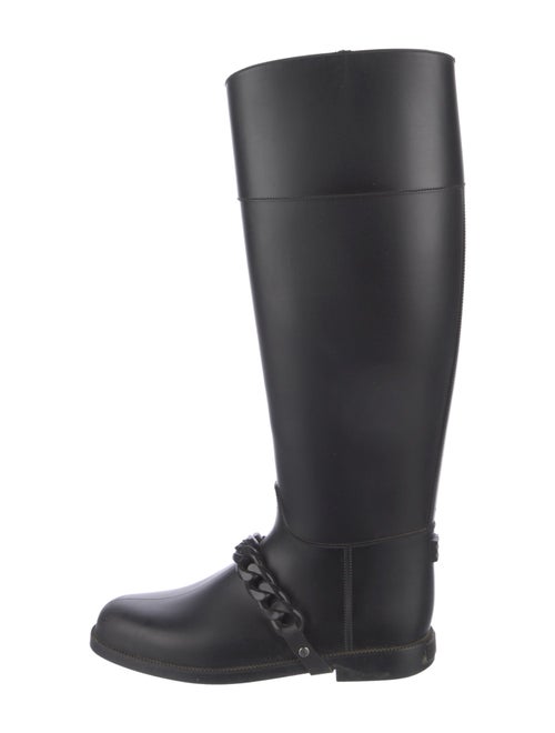 Givenchy Rubber Chain-Link Accents Rain Boots