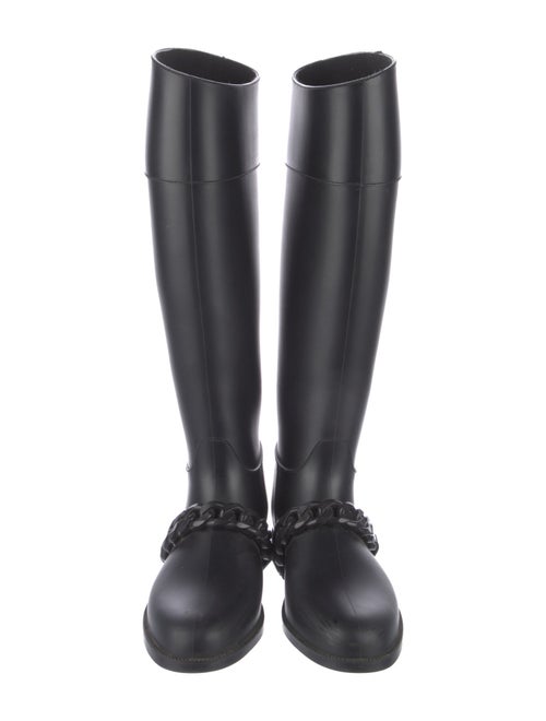 Givenchy Rubber Chain-Link Accents Rain Boots