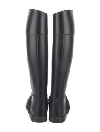 Givenchy Rubber Chain-Link Accents Rain Boots