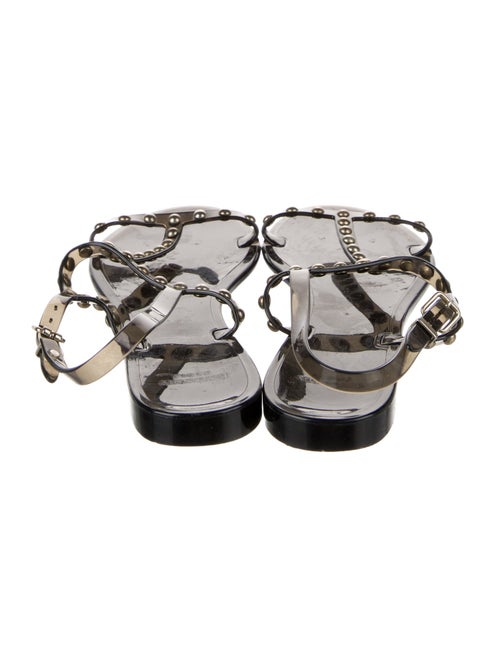 Givenchy Rubber Studded Accents T-Strap Sandals