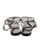 Givenchy Rubber Studded Accents T-Strap Sandals