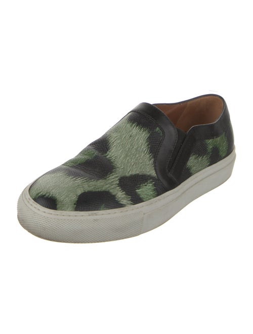 Givenchy Leather Animal Print Loafers