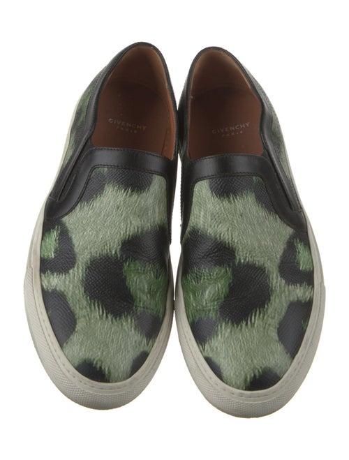 Givenchy Leather Animal Print Loafers