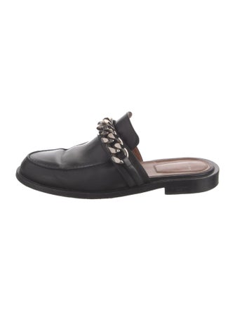 Givenchy Leather Chain-Link Accents Mules