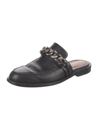 Givenchy Leather Chain-Link Accents Mules