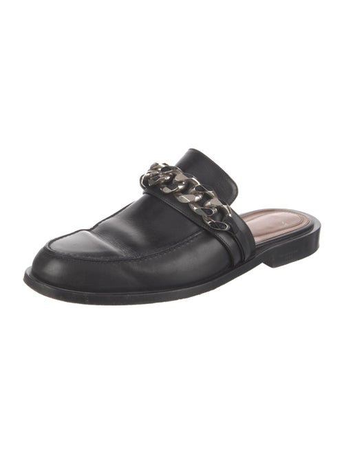 Givenchy Leather Chain-Link Accents Mules