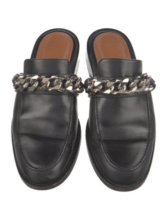 Givenchy Leather Chain-Link Accents Mules