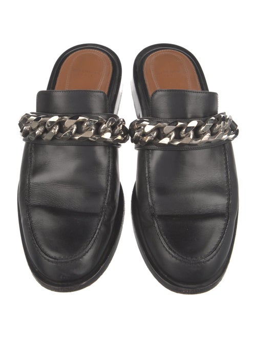 Givenchy Leather Chain-Link Accents Mules