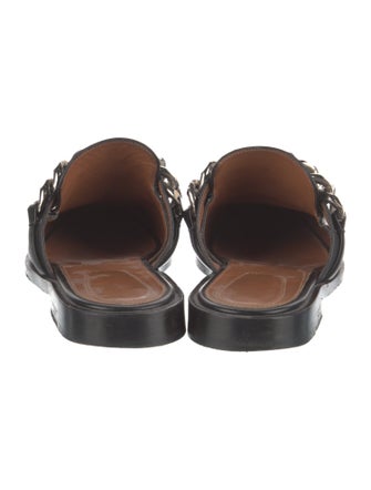 Givenchy Leather Chain-Link Accents Mules