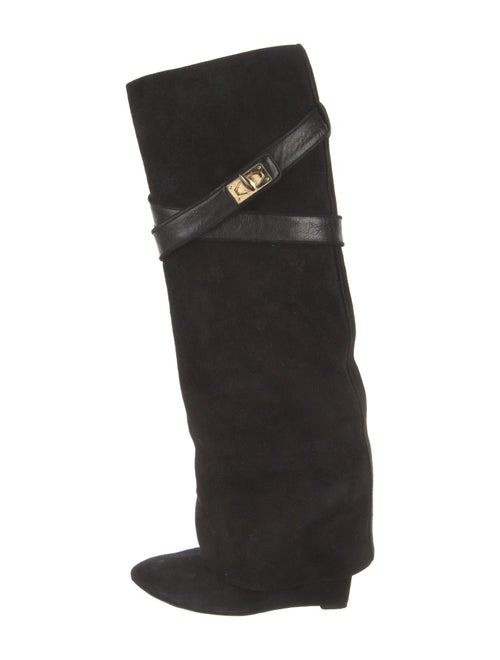 Givenchy Suede Leather Trim Embellishment Boots