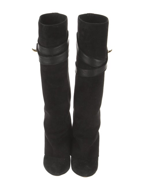 Givenchy Suede Leather Trim Embellishment Boots