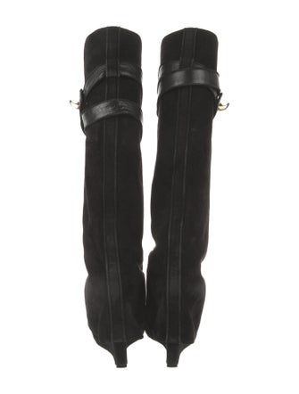 Givenchy Suede Leather Trim Embellishment Boots