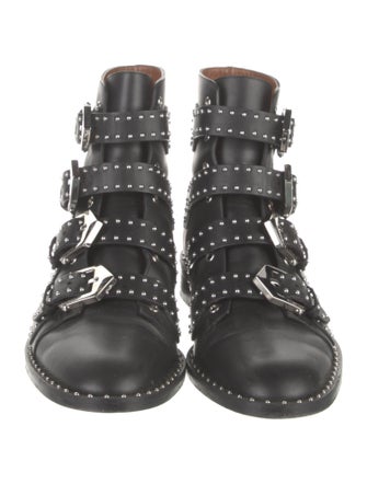 Givenchy Leather Printed Combat Boots