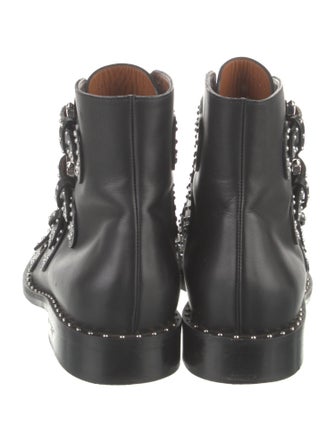 Givenchy Leather Printed Combat Boots