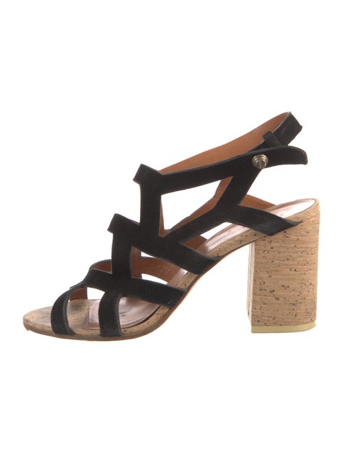 Givenchy Suede Leather Trim Embellishment Gladiator Sandals