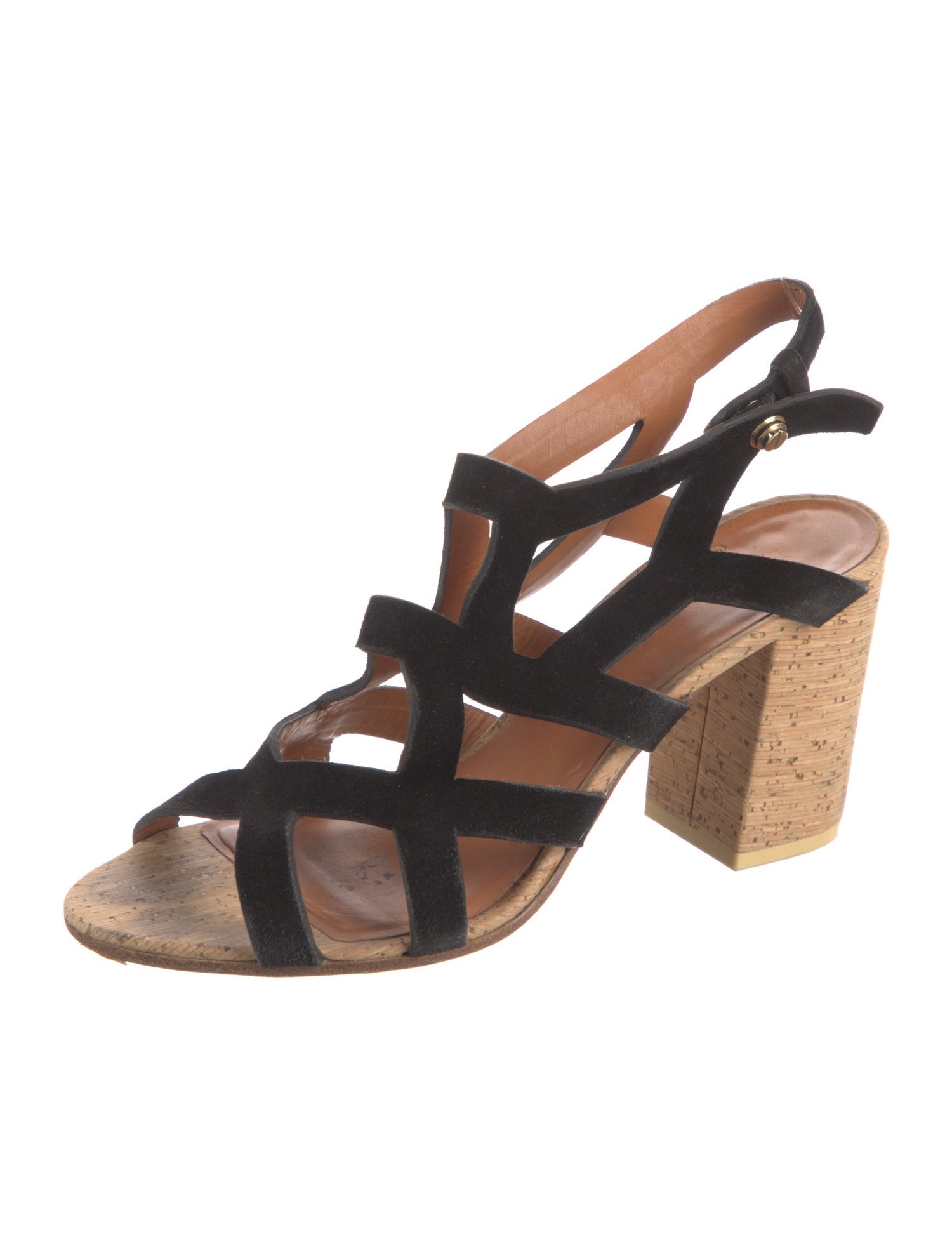 Givenchy Suede Leather Trim Embellishment Gladiator Sandals