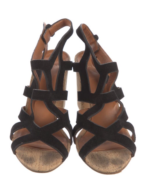 Givenchy Suede Leather Trim Embellishment Gladiator Sandals