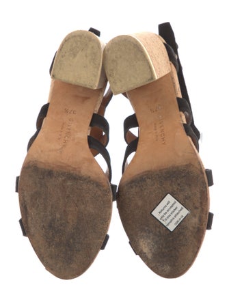 Givenchy Suede Leather Trim Embellishment Gladiator Sandals