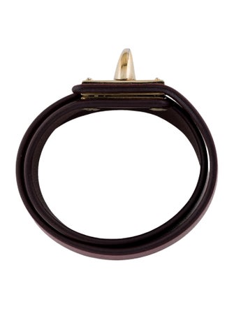 Givenchy Leather Shark Tooth Double Wrap Bracelet