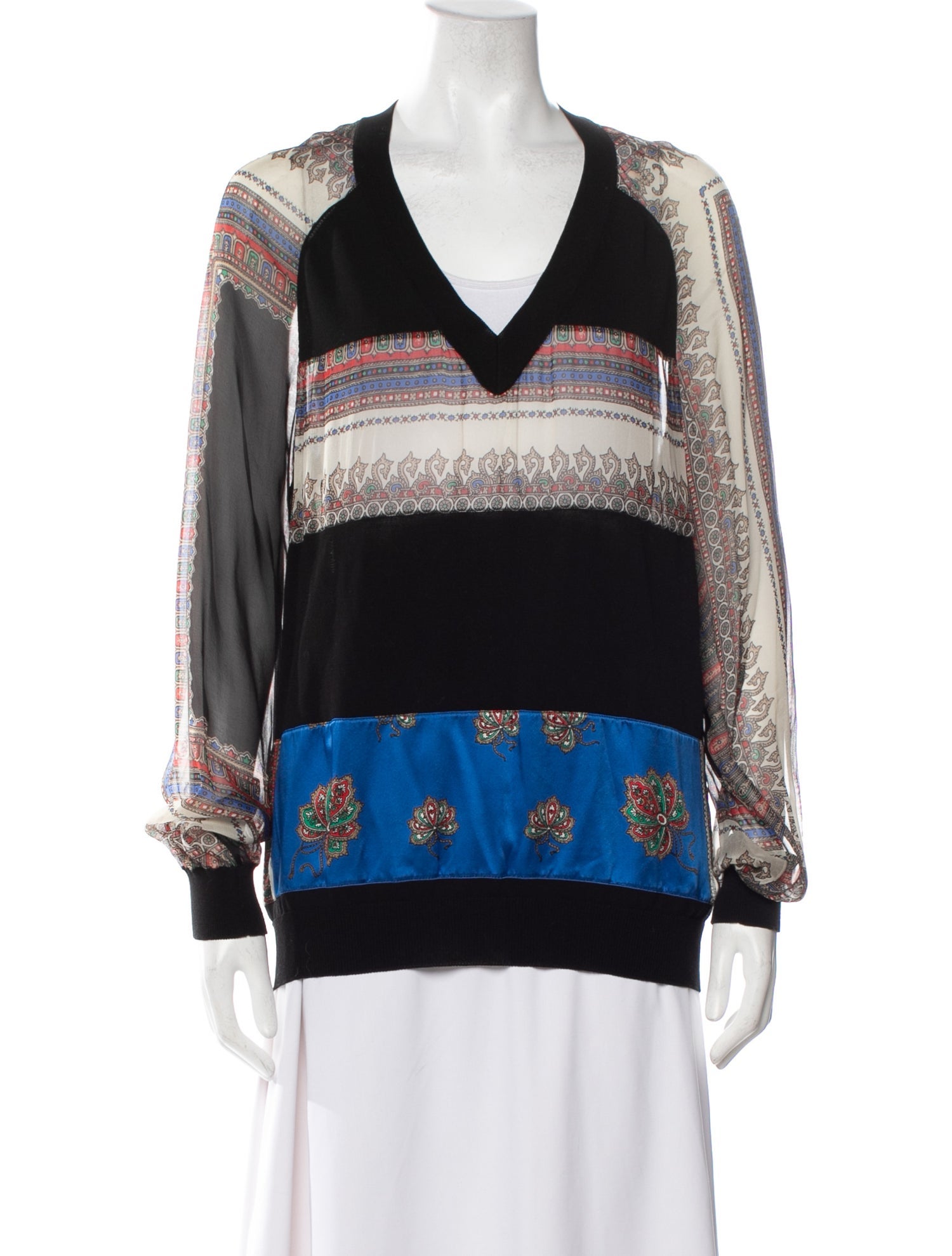 Givenchy Printed V-Neck Sweatshirt