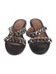 Givenchy Leather Chain-Link Accents Slides