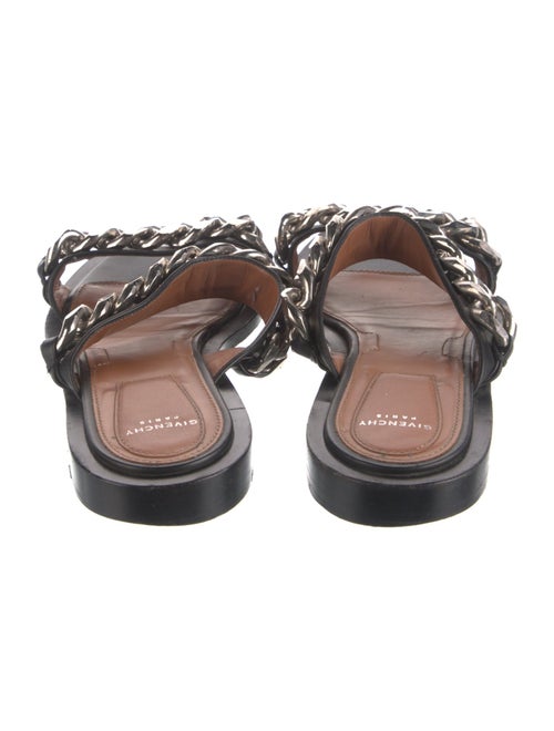 Givenchy Leather Chain-Link Accents Slides