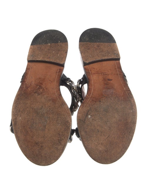 Givenchy Leather Chain-Link Accents Slides