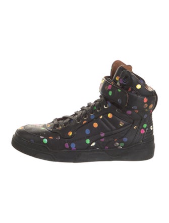 Givenchy Leather Polka Dot Print Sneakers