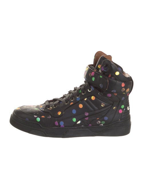 Givenchy Leather Polka Dot Print Sneakers
