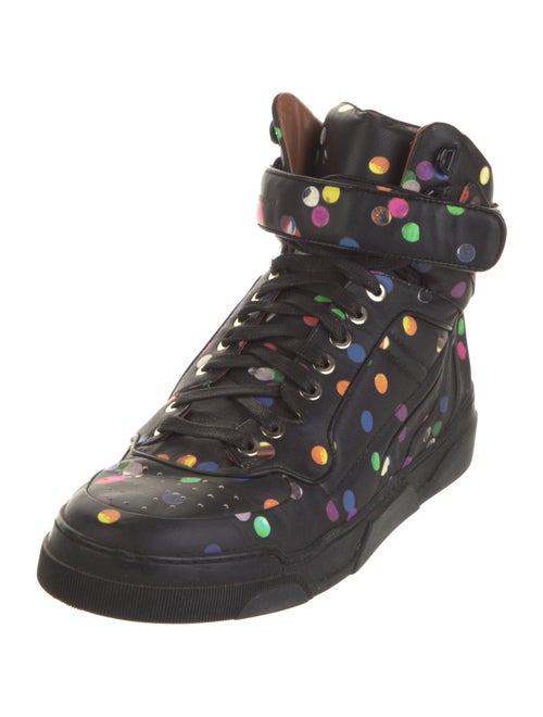 Givenchy Leather Polka Dot Print Sneakers